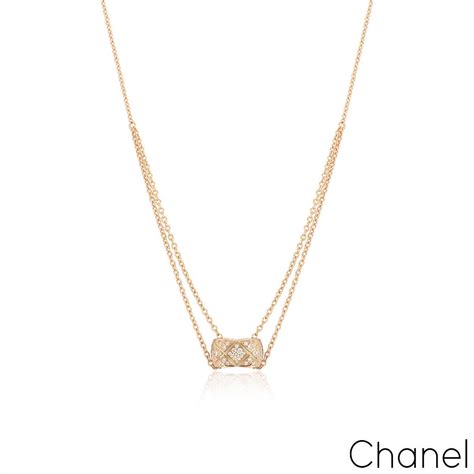 coco chanel necklace rose gold